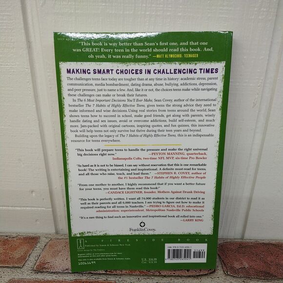 Sean Covey - 6 Most Important Decisions You'll Ever Make : Guide for Teens -‎ PB - Picture 7 of 11